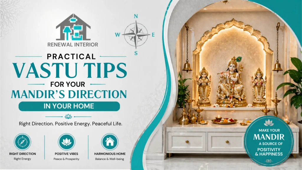 mandir face direction in home