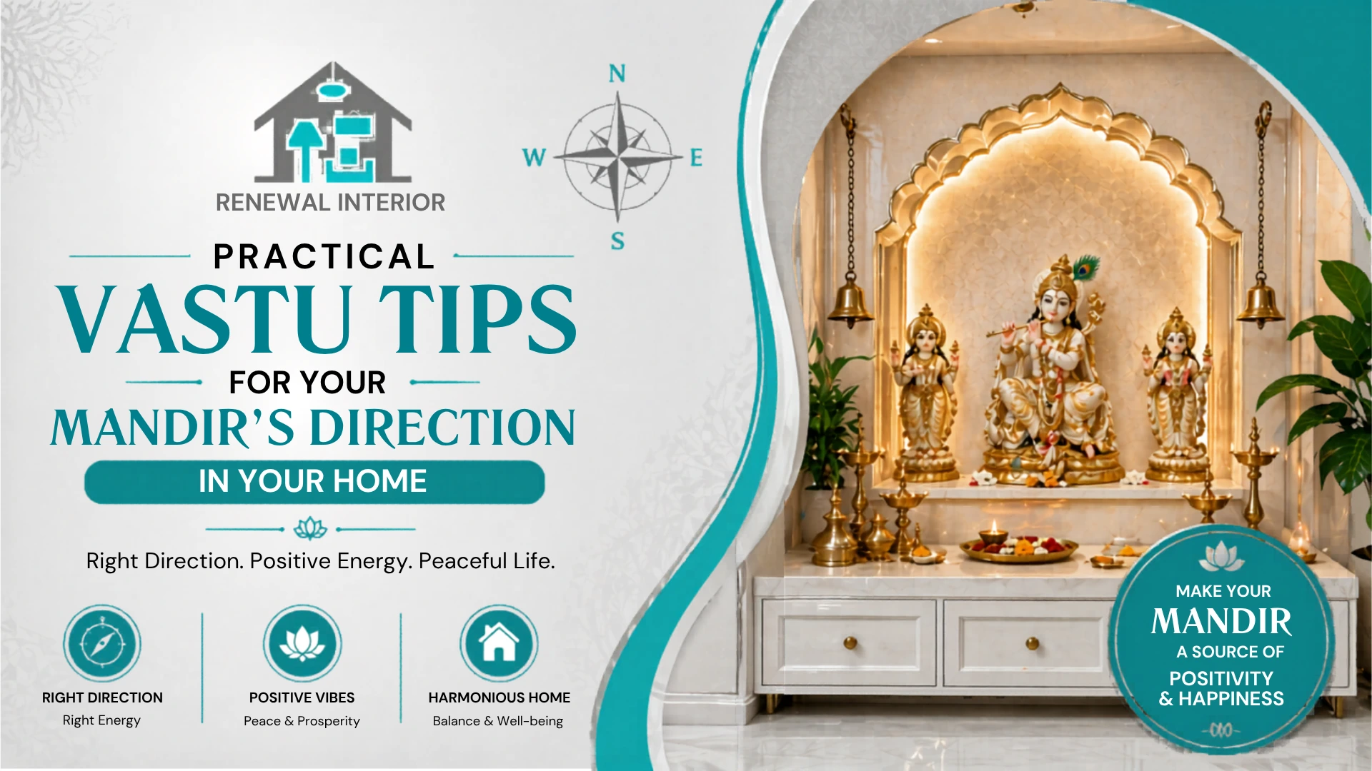 mandir face direction in home